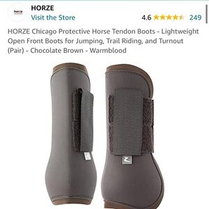 HORZE Protective Horse Tendon Boots - Open Front Boots PLUS Fetlock Rear Boots